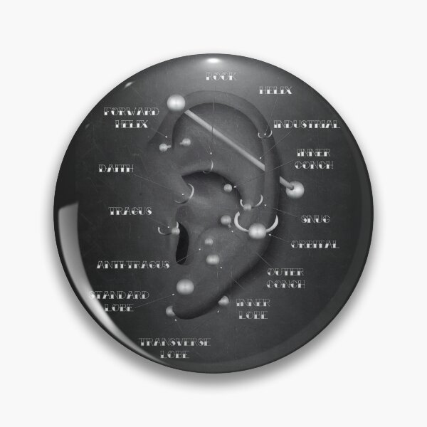 Item preview, Vintage Style Ear Piercing Chart designed and sold by Jarrod Vandenberg.