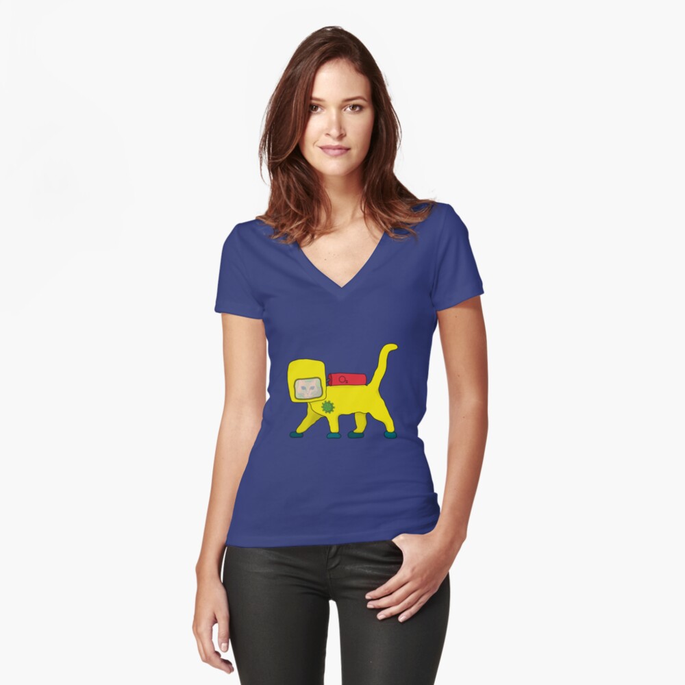 Artikel-Vorschau von Tailliertes T-Shirt mit V-Ausschnitt, designt und verkauft von YoursMine.