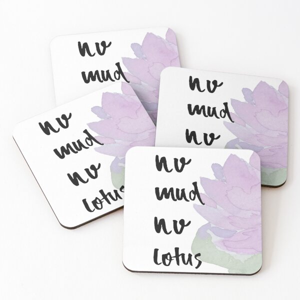 Item preview, No Mud No Lotus Watercolor Lotus Flower designed and sold by Polishthestone.
