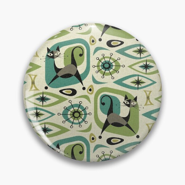 Item preview, Mid Century Cat Abstract - Lime and Teal designed and sold by studioxtine.