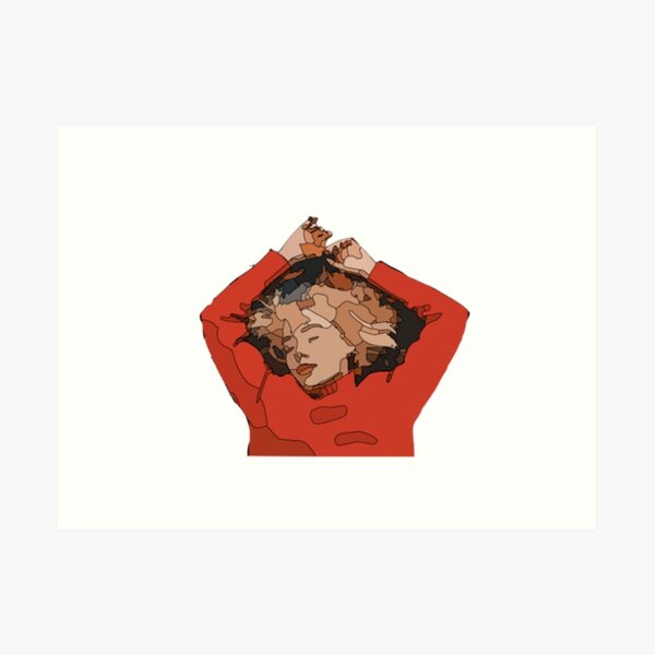 girl in red Art Print