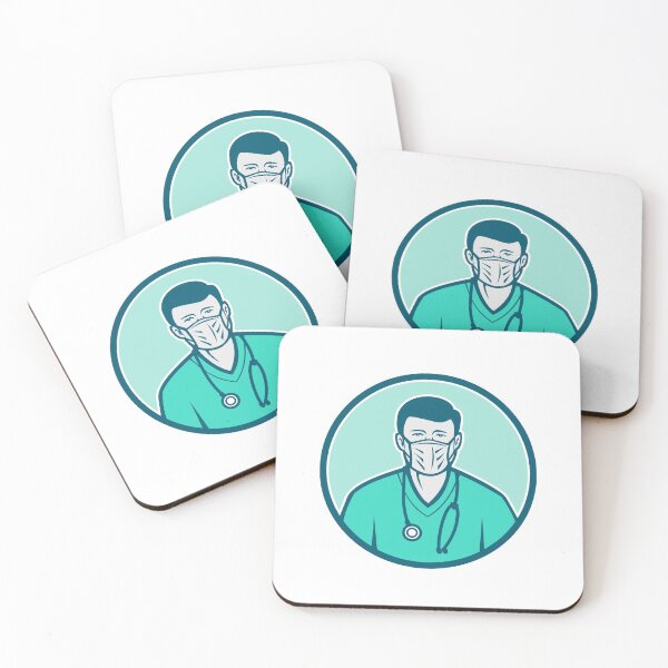 Item preview, Male Nurse Wearing Surgical Mask Icon designed and sold by patrimonio.