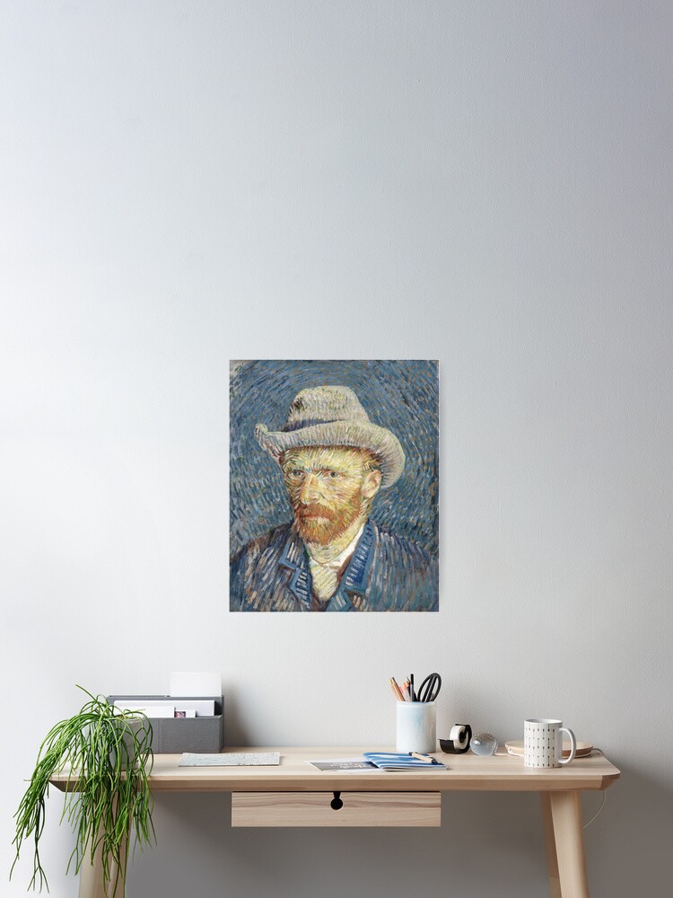 van Gogh Poster Self-Portrait with Grey Felt Hat 24x36