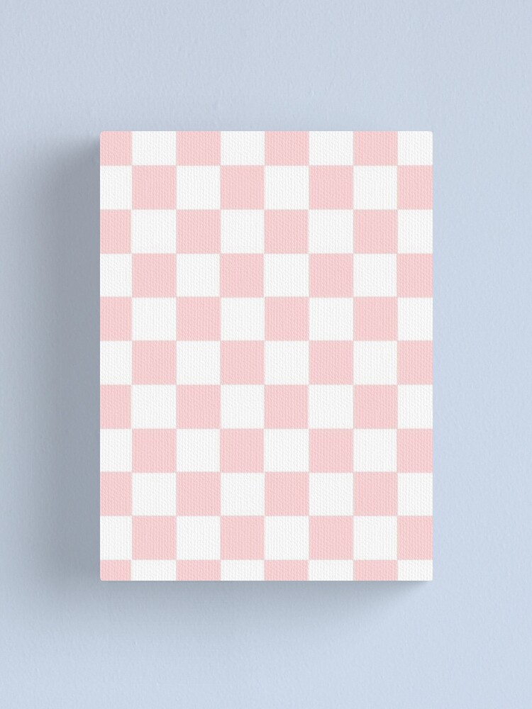 Aesthetic Simple Modern Pink Checkered Design Art Board Print for