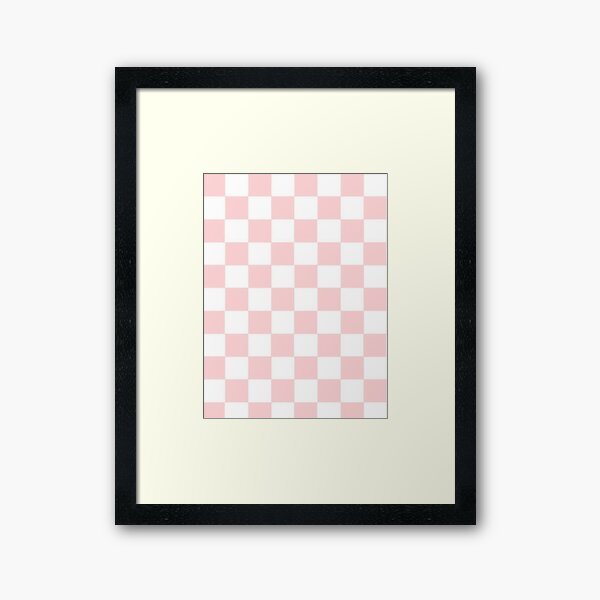 Aesthetic Simple Modern Pink Checkered Design Art Board Print for