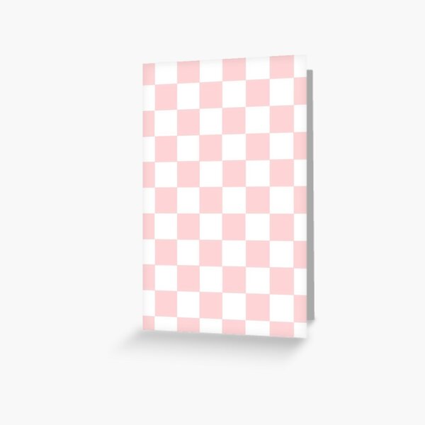 Aesthetic Simple Modern Pink Checkered Design | Greeting Card