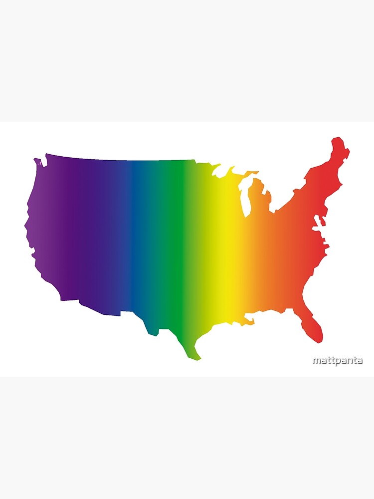 Rainbow Line USA Flag | Sticker