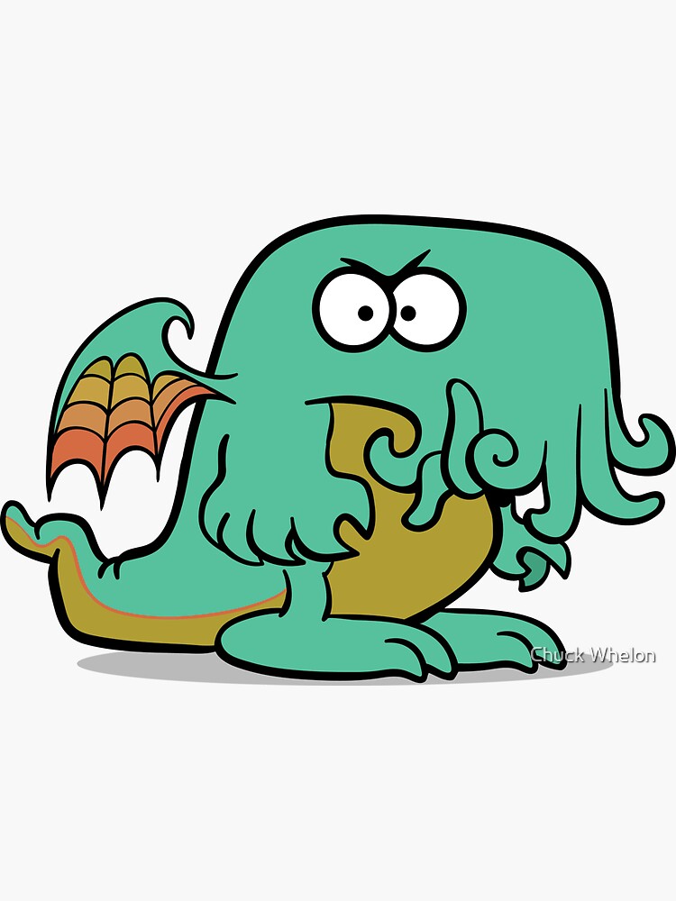 Thumbnail 3 of 3, Sticker, Cute Cthulu designed and sold by MrChuckles.