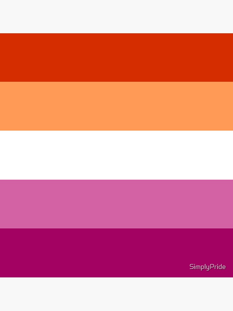 Lesbian New Pride Large Flag Print Sticker For Sale By Simplypride