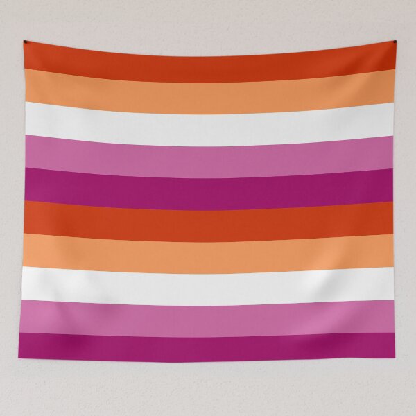 Item preview, Lesbian (new) Pride Large Flag Print  designed and sold by SimplyPride.