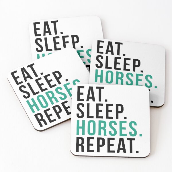 Item preview, Eat Sleep Horses Repeat designed and sold by KACE Creative.