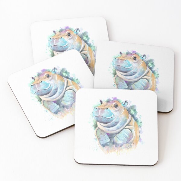 Item preview, Hippo Splash Watercolor designed and sold by slaterza.