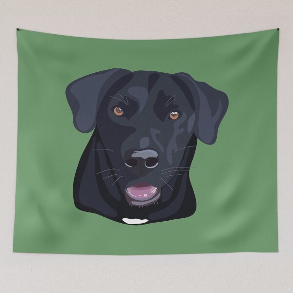 Item preview, Walter the Black Labrador Dog Portrait Vector Artwork by Design by Cheyney designed and sold by designbycheyney.