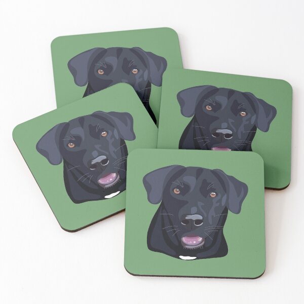 Item preview, Walter the Black Labrador Dog Portrait Vector Artwork by Design by Cheyney designed and sold by designbycheyney.