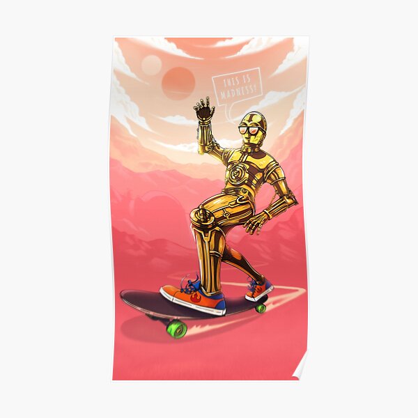 Robot shredding on a alien planet! Poster