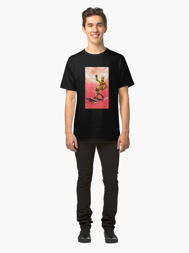 Alternate view of Robot shredding on a alien planet! Classic T-Shirt