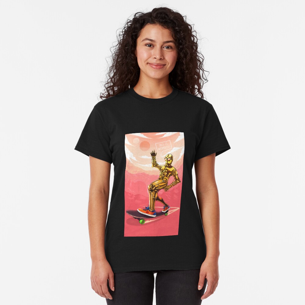Robot shredding on a alien planet! Classic T-Shirt