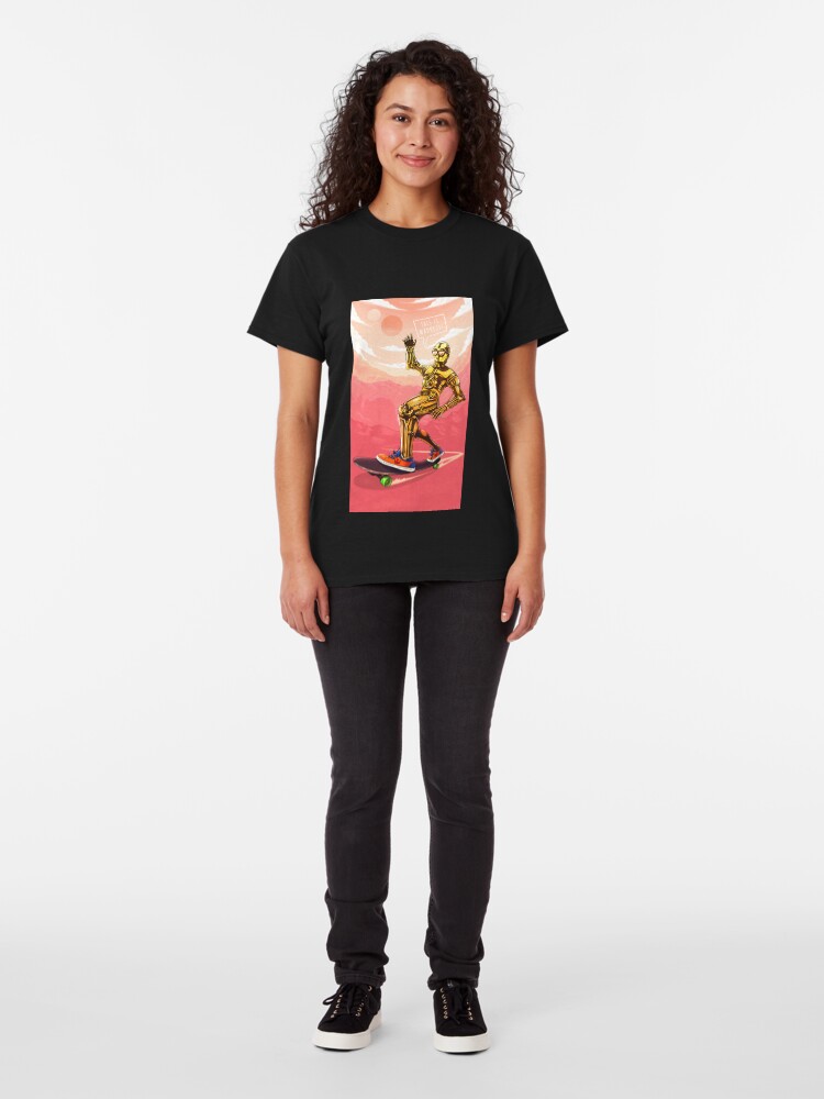 Alternate view of Robot shredding on a alien planet! Classic T-Shirt