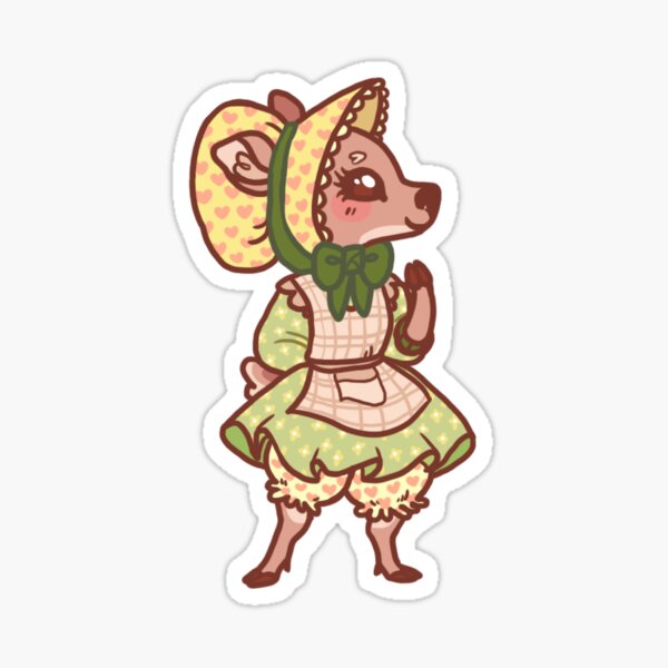 Illustrated Cottage Deer Sticker