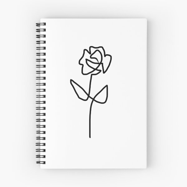 Artikelvorschau, Blumenlinienzeichnung entworfen und verkauft von Rosalind Chalcraft.