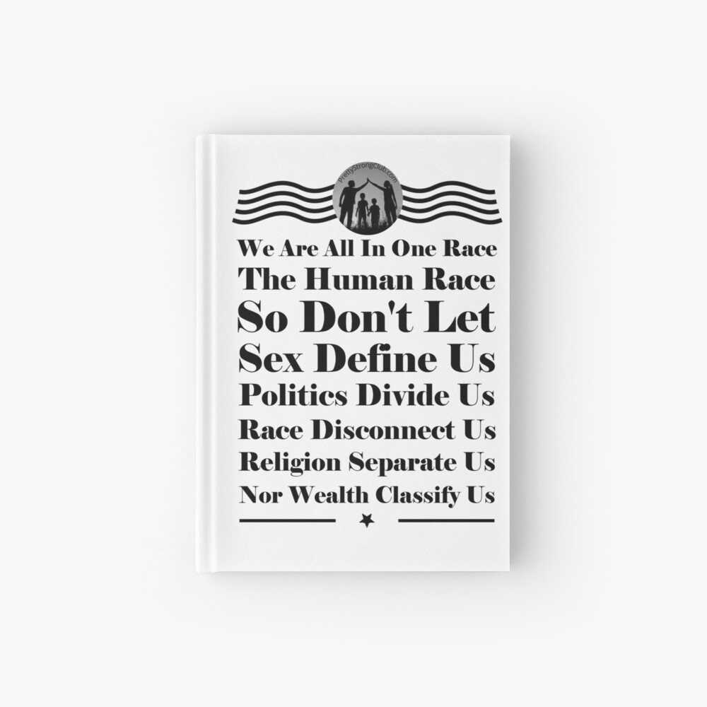 We Are All In One Race Hardcover Journal
