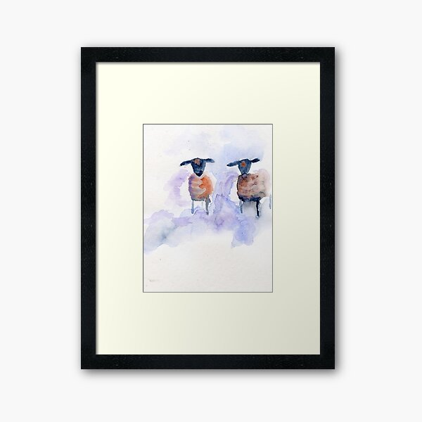 Two sheep Framed Art Print
