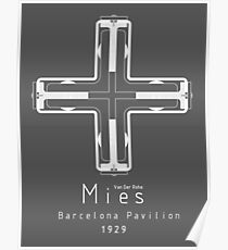 ICONIC ARCHITECTS-MIES VAN DER ROHE Poster