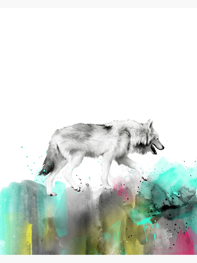 Thumbnail 2 of 2, Postcard, Wild No.3 // Wolf designed and sold by Amy Hamilton.