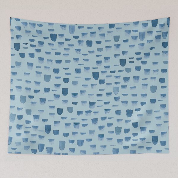 Item preview, Prussian Blue Handmade Brushstrokes designed and sold by Carolina Diaz.