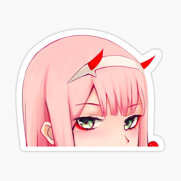 Hinata Peeking Anime Sticker  ahhgela