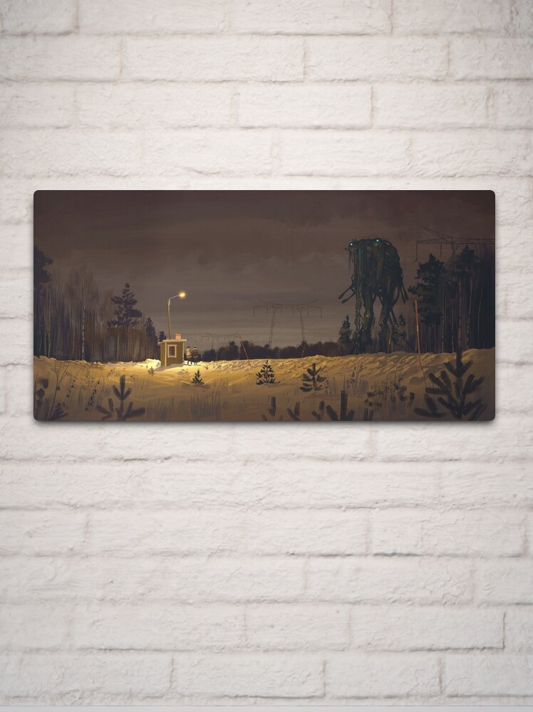 Metal Print, The Visitor designed and sold by Simon Stålenhag