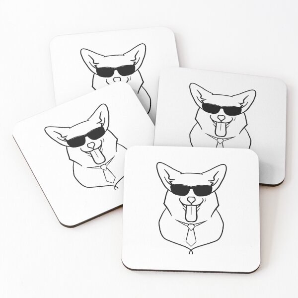 Item preview, Cool doggo corgi dog in shades and tie designed and sold by TheElkWillow.