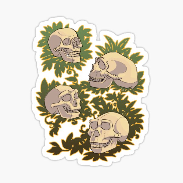 A human skull and otherwise Sticker