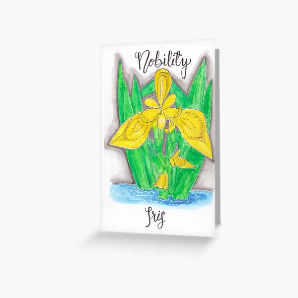 Yellow Iris - Nobility Greeting Card