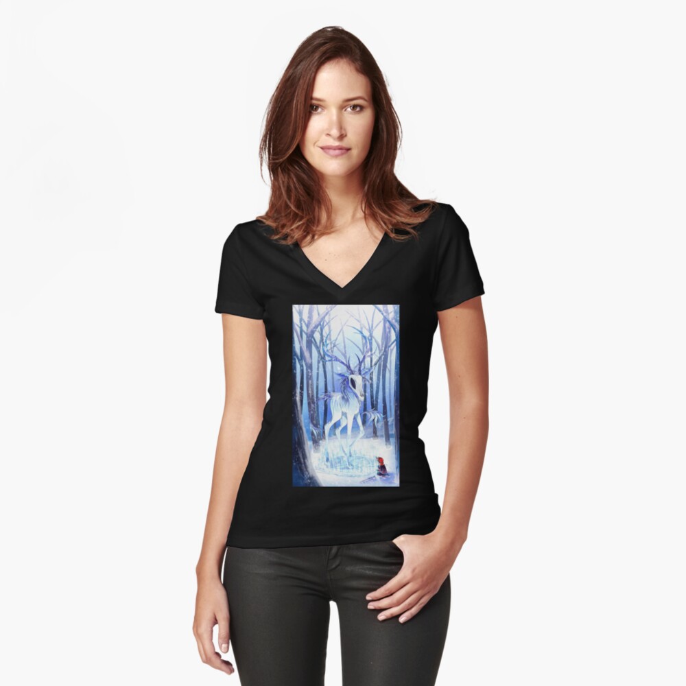 Item preview, Fitted V-Neck T-Shirt designed and sold by MaliForger894.