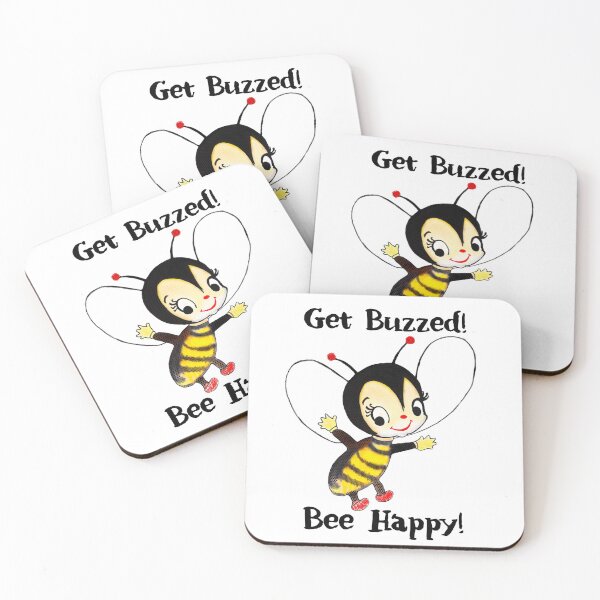 Item preview, Get Buzzed Bee Happy designed and sold by CirqueBizerk.