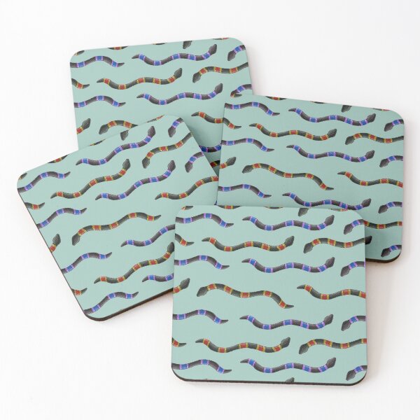 Item preview, Slithering Snakes - blue background designed and sold by kkati.