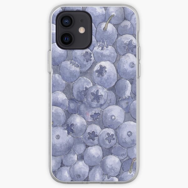 Blueberries - Realistic Watercolor iPhone Soft Case