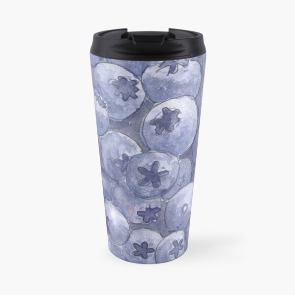 Blueberries - Realistic Watercolor Travel Mug