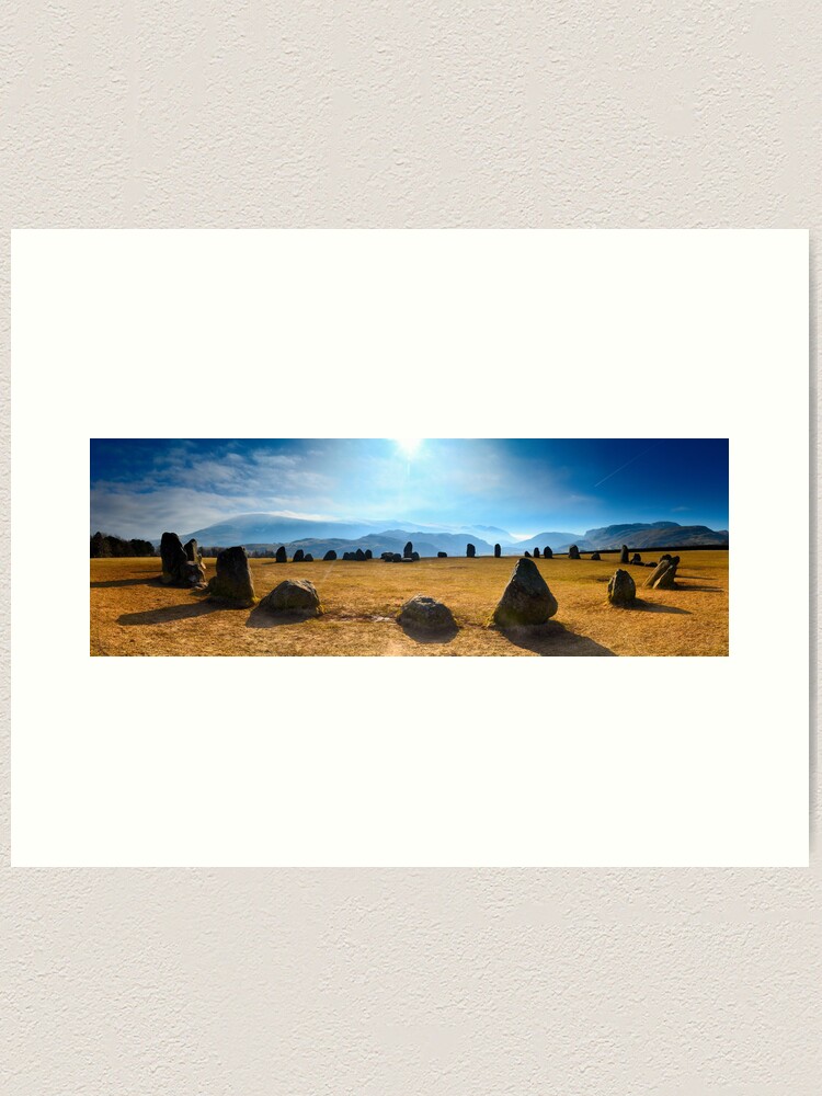 Thumbnail 1 of 3, Art Print, Castlerigg Stone Circle Panorama designed and sold by sjbowen.