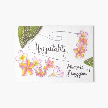 Plumeria or Frangipani - Hospitality Art Board Print