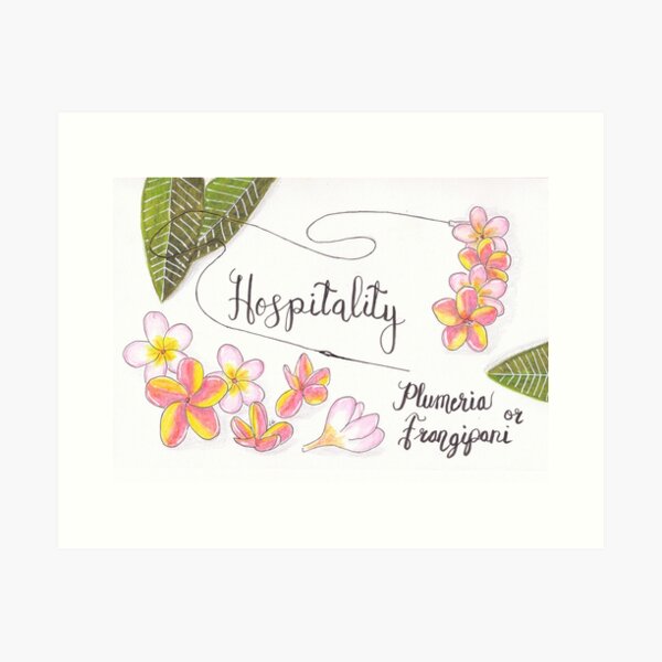 Plumeria or Frangipani - Hospitality Art Print