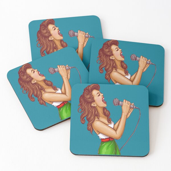 Item preview, Pop art woman singing design gift idea for girls who sing designed and sold by BRtisticDesigns.