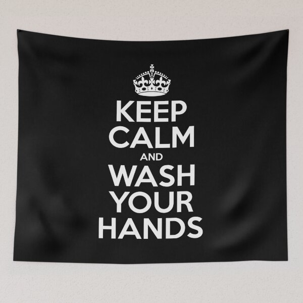 Item preview, Keep Calm And Wash Your Hands Cold Flu designed and sold by LazyGreyBear.