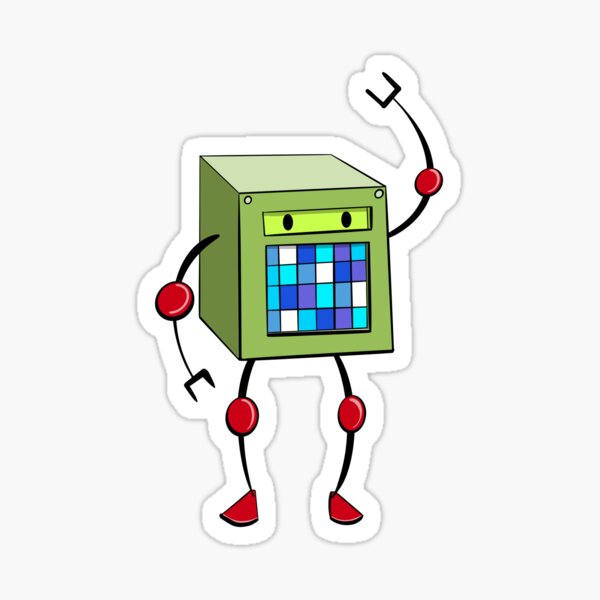 Cubey (green) Sticker