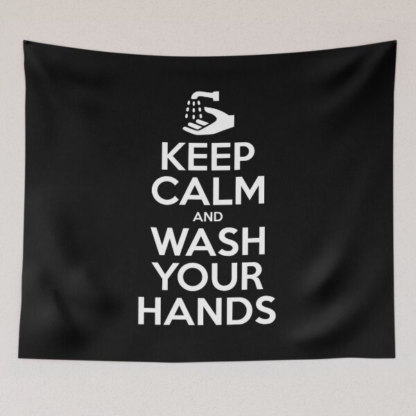 Item preview, Keep Calm And Wash Your Hands Cold Flu designed and sold by LazyGreyBear.