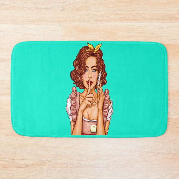 Item preview, Pop art woman on cell phone illustration gift idea for women designed and sold by BRtisticDesigns.