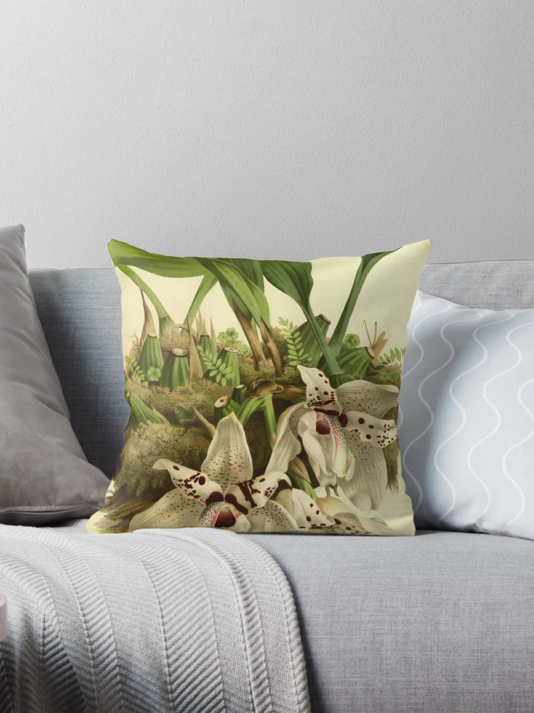 Aperçu 1 sur 4. Coussin avec l'œuvre Flore des serres et des... créée et vendue par Rodeoclash.