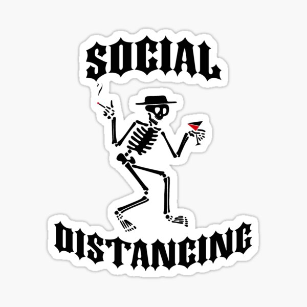 Item preview, Social Distancing/Social Distortion in Black (COVID-19, Corona Virus) designed and sold by YoungBlossoms.