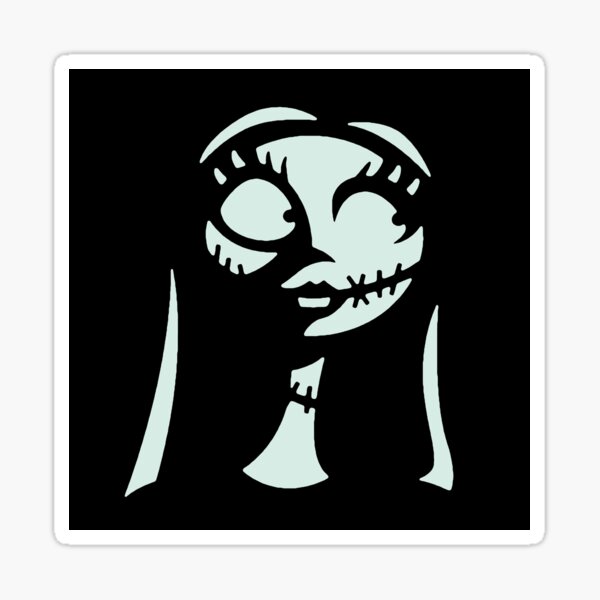 Sally in Blu&Black - Nightmare Before Christmas, Skellington, Pumpkin King, White, Grin, Evil, Halloween, Christmas, Finkelstein Sticker